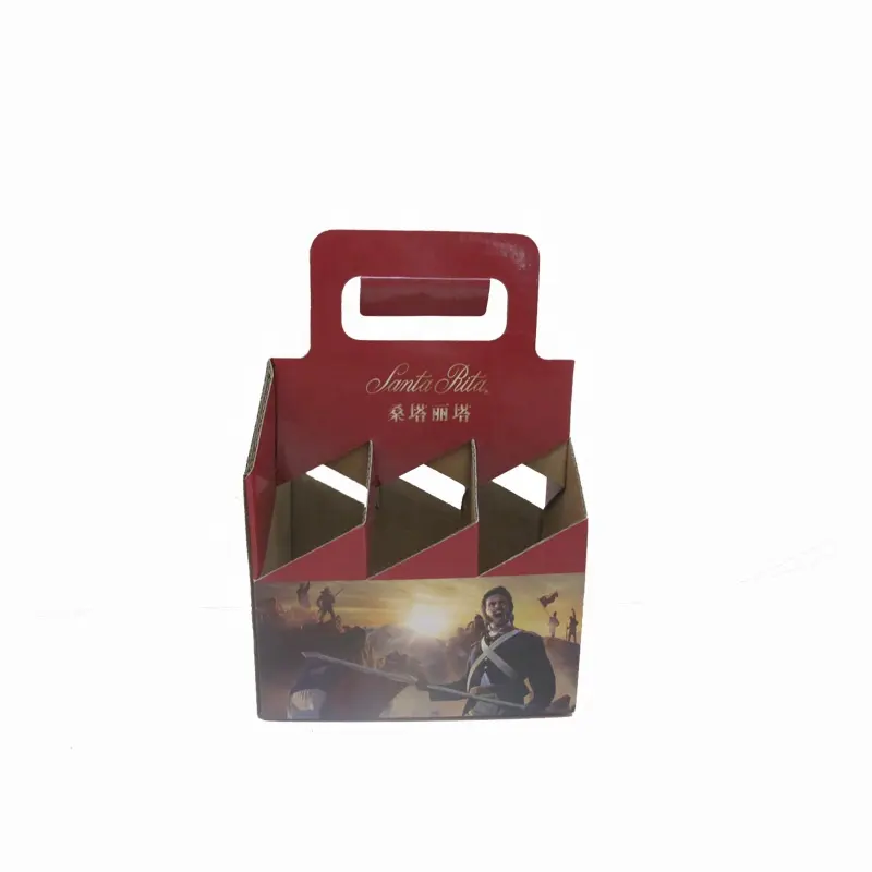 Direct Sales Chinese Manufacturer Custom Design Corrugated Paper Automatic Locked the Bottom Beer Box for Packing Six Bottles