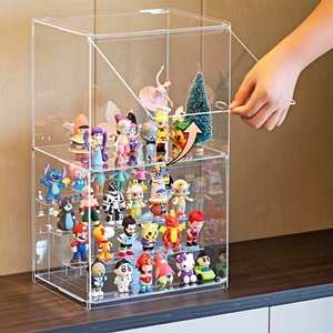 Vitrina a prueba de polvo caja ciega transparente montar almacenamiento escaparate figuritas colección acrílico cubo para muñecas de juguete apilable - Product Image 1