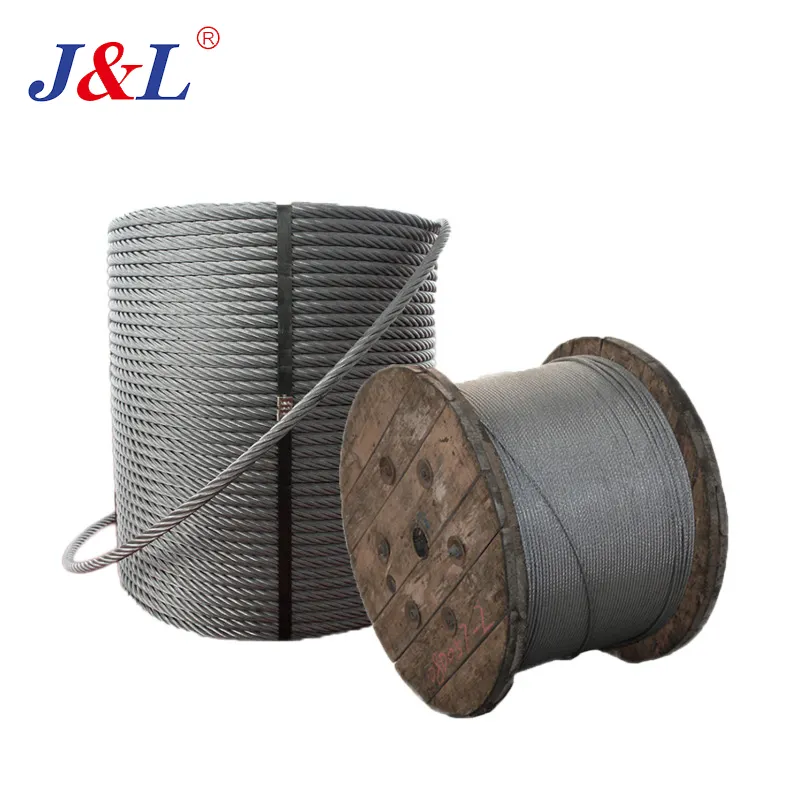Julisling 8*37WS çelik kablolar galvanizli çelik tel halat pürüzsüz kesim inşaat galvanizli çelik tel 18 ~ 108MM