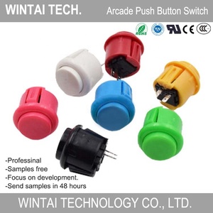 Wintai-Tech China 100mm transparenter Arcade-Druckknopf mit <span class=keywords><strong>LED</strong></span>-und Mikrosc halter Momentan-Druckknopf schalter Arcade