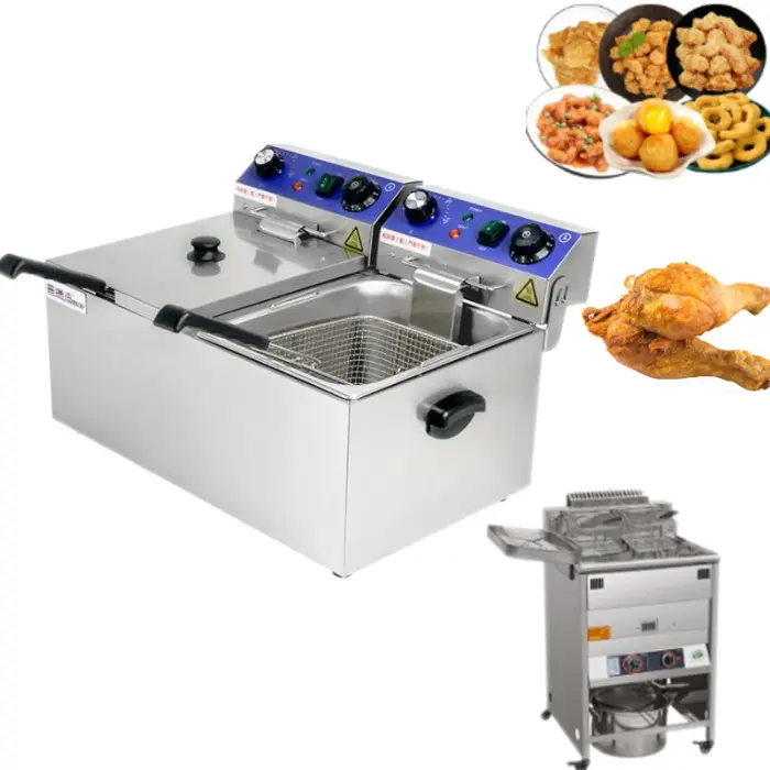 Freidora a presión de pollo, máquina para freír pollo, asar, industrial, económica y eficiente