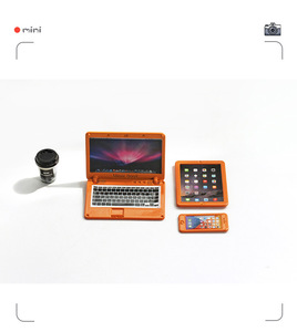 Dollhouse Accessories Miniature Foldable Notebook <strong>Simulation</strong> Mini <strong>Computer</strong> Tablet Phone Three-piece <strong>Model</strong> - Product Image 4