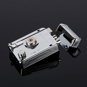 पुराने जमाने की कुंजी पॉलिश स्टेनलेस स्टील बाहरी दरवाजा लॉक कॉपर कोर लाल कांस्य लोहे के लकड़ी का ताला - Product Image 6