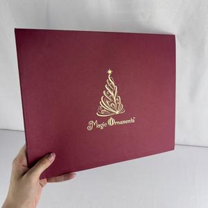 Benutzer definierte quadratische kleine Premium Goldfolie Einladung umschlag recycelt Wein rot Kraft papier Knopf Schnur biologisch abbaubar wasserdicht - Product Image 4