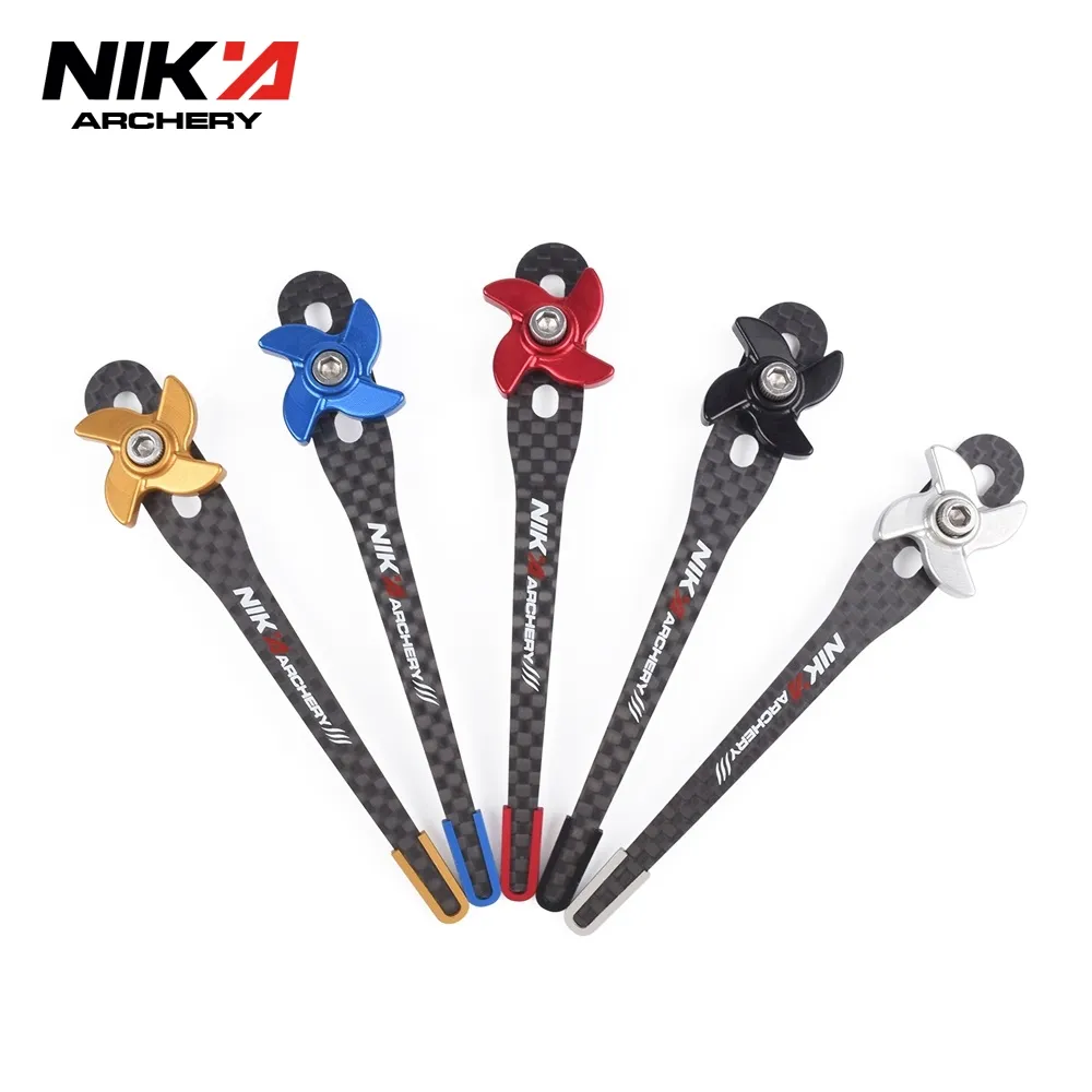 Nika Archery Recurve Clicker Fibra Carbono Alumínio Seta Clicker Signal Sheet Para Tiro Esquerda e Rght Mão