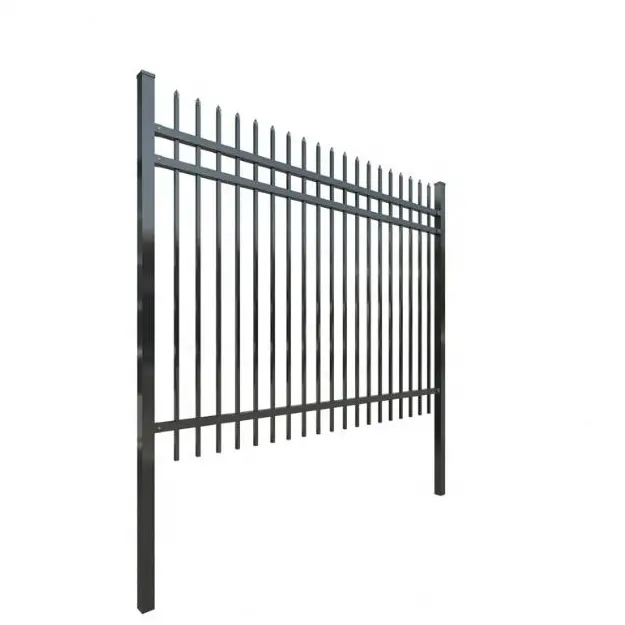 Venta al por mayor de valla de metal galvanizado puerta de seguridad antioxidante valla de acero valla de hierro forjado