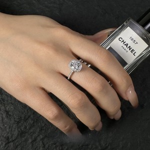 Một Carat Tinh Khiết Lớp Moissanite Nhẫn Cho Phụ Nữ Bạc Mô Phỏng Chim Bồ Câu Trứng Kim Cương Cho Các Đề Đề xuất - Product Image 2
