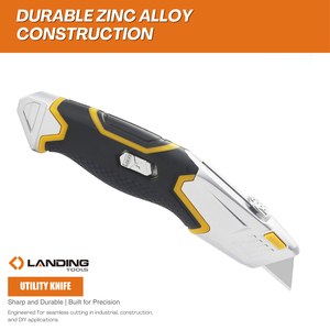 521007 Auto Loading 3-Position Retractable Fixed Blade Utility Knife , Heavy <strong>Duty</strong> Box <strong>Cutter</strong> , Self Retracting - Product Image 2
