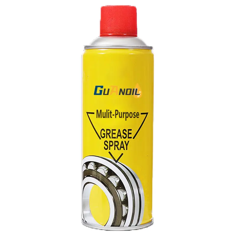 Pacote personalizado 450ml 500ml Spray de graxa líquido antiferrugem de alta temperatura Lubrificação manual da corrente do rolamento