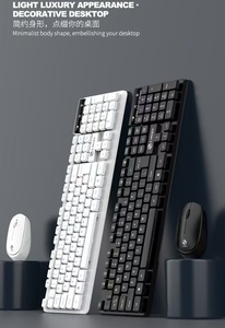 Fábrica personalizada inalámbrica 2,4G blanco hogar Oficina Notebook computadora de escritorio teclado inalámbrico y ratón conjunto teclado y ratón Combo - Product Image 6