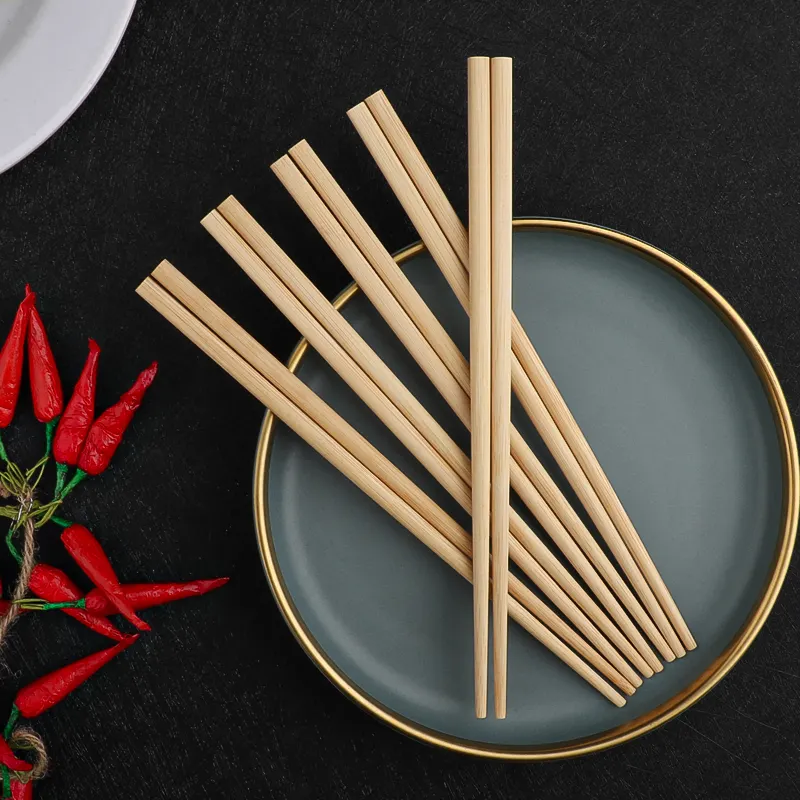 Palillos chinos Premium de bambú naturales e inofensivos reutilizables adecuados para restaurante chino