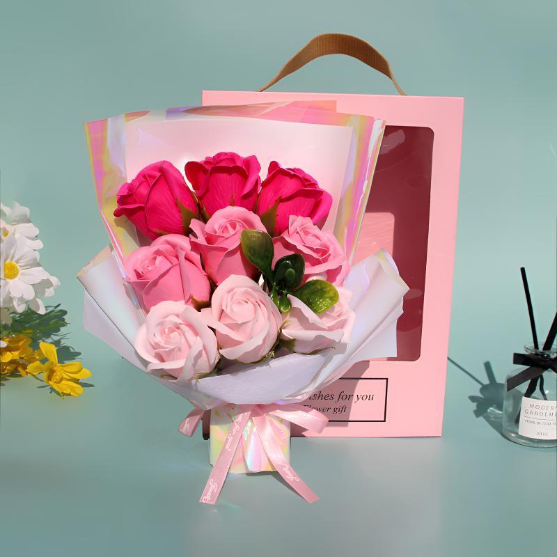 9 roses fading pink