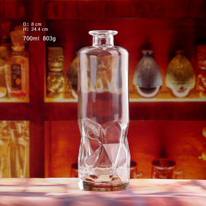 375ml 700ml 750ml <strong>1L</strong> Glass Bottle for Vodka <strong>Whisky</strong> Gin - Product Image 1