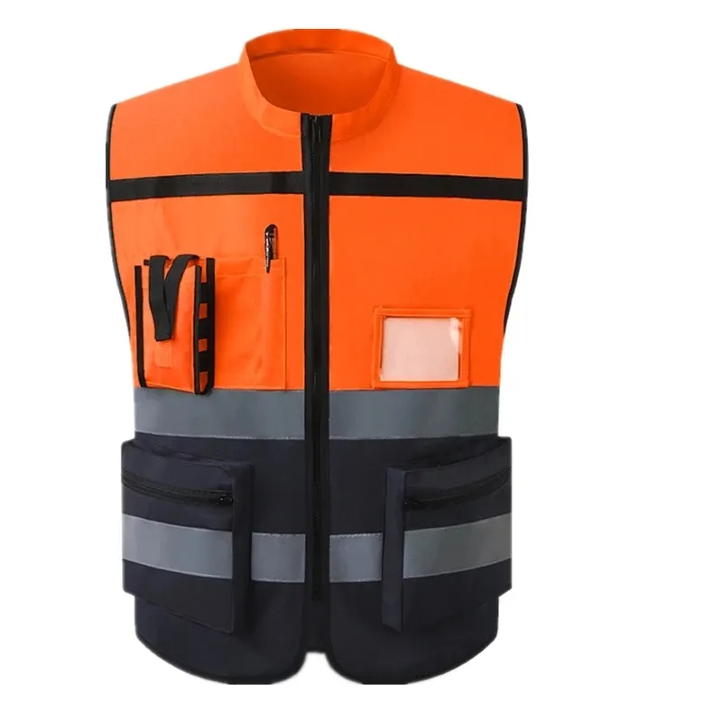 Giubbotto di sicurezza riflettente per moto di sicurezza personalizzato abbigliamento da lavoro sicuro abbigliamento igienico-sanitario per la costruzione di strade