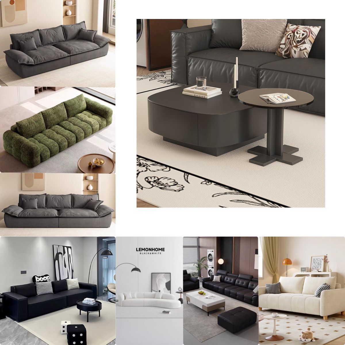 8040 leather combination, high-end elegant black