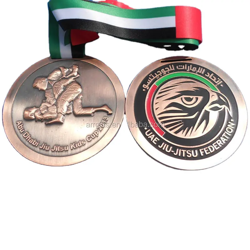 Médaille Abu djabi Jiu-jitsu médaille du médaillon prix des enfants aux émirats arabes unis Jiu-jitsu
