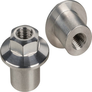 CNC Lathe gia công nhôm rắn Anodized phía sau subframe cao su nội bộ ren kim loại ống lót - Product Image 3