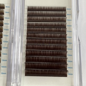 Yeni TREND kaşmir yumuşak kahverengi renk Lashes tepsiler koyu kahverengi hacimli kirpikler uzantıları 0.03 0.05 0.07 mega hacimli kirpikler tepsiler - Product Image 4