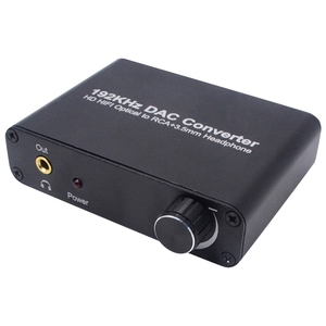 Digital to Analog Converter 192kHz DAC Supports Volume Control Coaxial SPDIF Stereo L/R <strong>RCA</strong> 3.5mm Jack Audio - Product Image 4