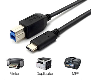 สายเครื่องพิมพ์3.0 5Gbps ความเร็วสูง USB-C กับ USB B ประเภทสำหรับเครื่องพิมพ์สแกนเนอร์ HP Canon Lexmark Epson Dell - Product Image 4