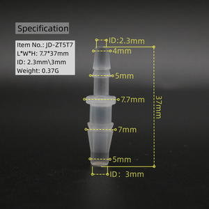 <strong>5</strong>/<strong>32</strong>&quot; Polypropylene Plastic Reduce Straight Pagoda Barb <strong>Coupling</strong> Straight Fish Tank Pp Hose Connector Fitting - Product Image 2