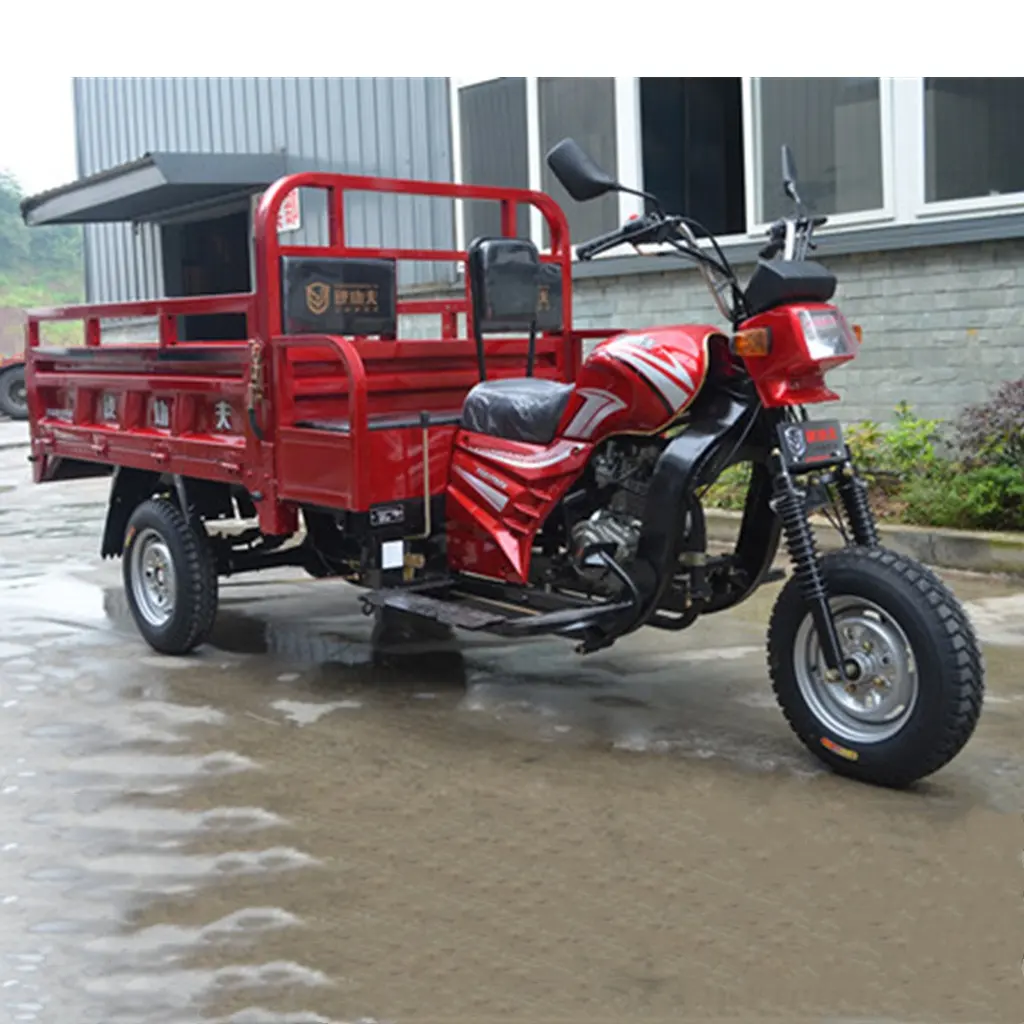 Hot sale150cc motorizzato gas alimentato a tre ruote moto/cargo triciclo con passeggero sedili