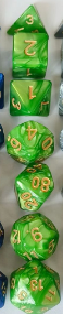 7 pièces vert clair