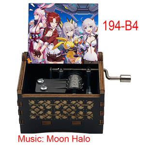 ホンカイインパクト<span class=keywords><strong>3</strong></span>ムーンハロー木製オルゴールゲームコスプレDIY木製オルゴール友達のための家族の誕生日プレゼント卸売