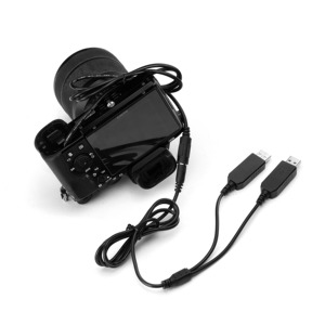 デュアルUSB入力NP-FW50電源キット: 5V〜8.4Vステップアップケーブル + ソニーZV-E10/A7IV用アダプター-ツインパワーバンク充電 - Product Image 2