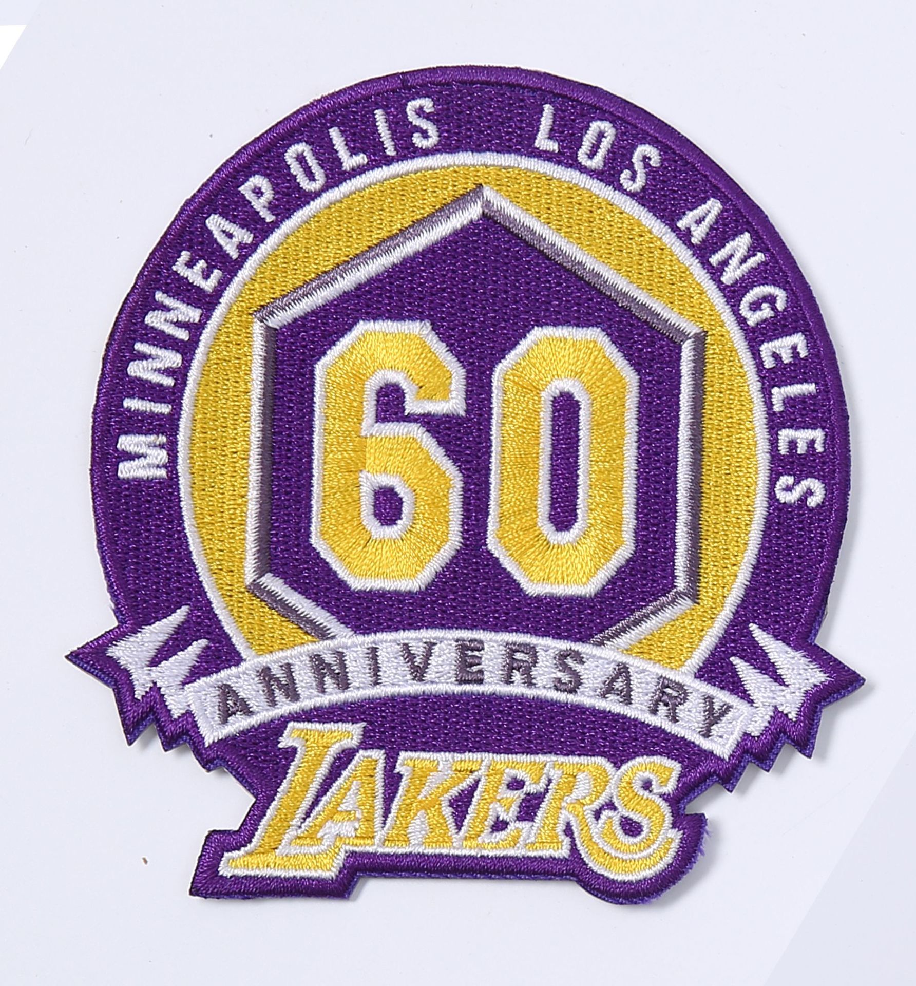 Couleur mixte-Los Angeles Lakers 60e anniversaire-4,8*5 cm