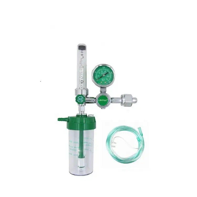 HLT Oxygen Reducer Reduce Pressure Gas Equipment oxygen regulator inhaler bullnose with humidifiers