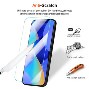 HD rõ ràng chất lượng cao 9H chống xước bán buôn điện thoại Tempered Glass bảo vệ màn hình phim cho iPhone 12 13 14 15 16 17 Pro Max - Product Image 3