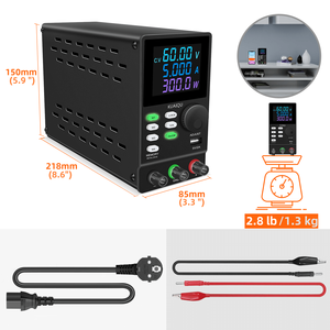 KUAIQU SPPS605D 60V 5A alimentatore per insegnamento digitale nero riparazione telefono a temperatura controllata alimentatore cc con ventola intelligente