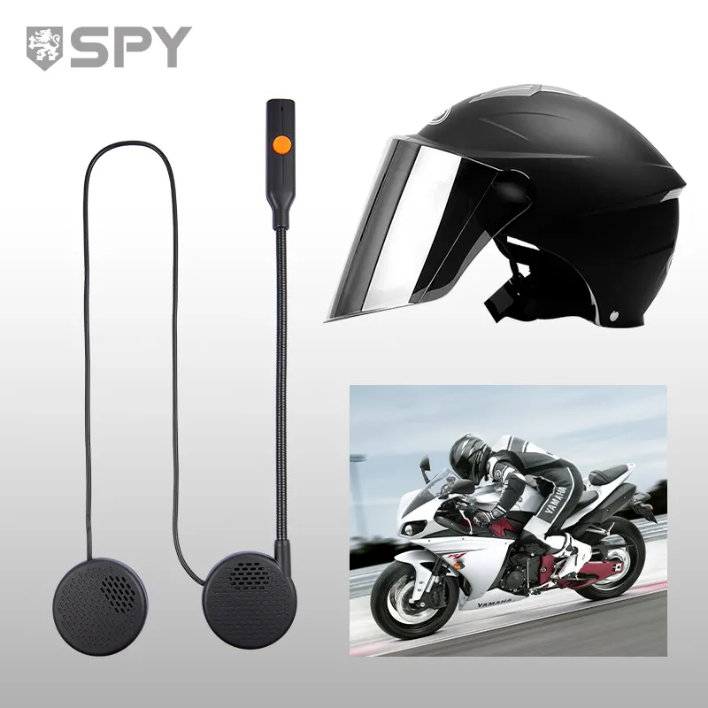 SPY หมวกกันน็อก Bt รถจักรยานยนต์อินเตอร์คอมสำหรับหมวกนิรภัยไมโครโฟน Intercom ชุดหูฟังหมวกนิรภัยสำหรับจักรยาน