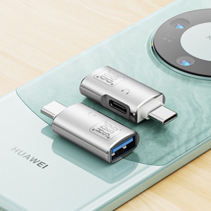 ポータブルUSB Type C 2-in-1 OTGアダプターType-C、USB-Cオーディオジャック付きAndroidモバイルスマートフォンiOS 15 Pro Max - Product Image 2
