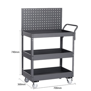 รถเข็นเครื่องมือรถเข็นเหล็กพร้อมล้อตู้เครื่องมือโลหะ - Product Image 5