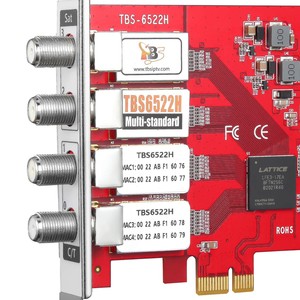 TBS6522Hマルチスタンダードクワッド (2SAT2Ter/ケーブル) チューナーPCI-Eカードは、IPTV OTTストリーミング用の無料DVBTVチャンネルを受信します - Product Image 5