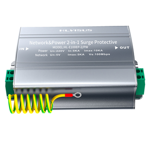 Ağ ve güç 2-in-1 12-220V IP güvenlik kamerası dalgalanma koruyucu paratoner koruma RJ45 PoE 100Mbps monitör tipi - Product Image 4