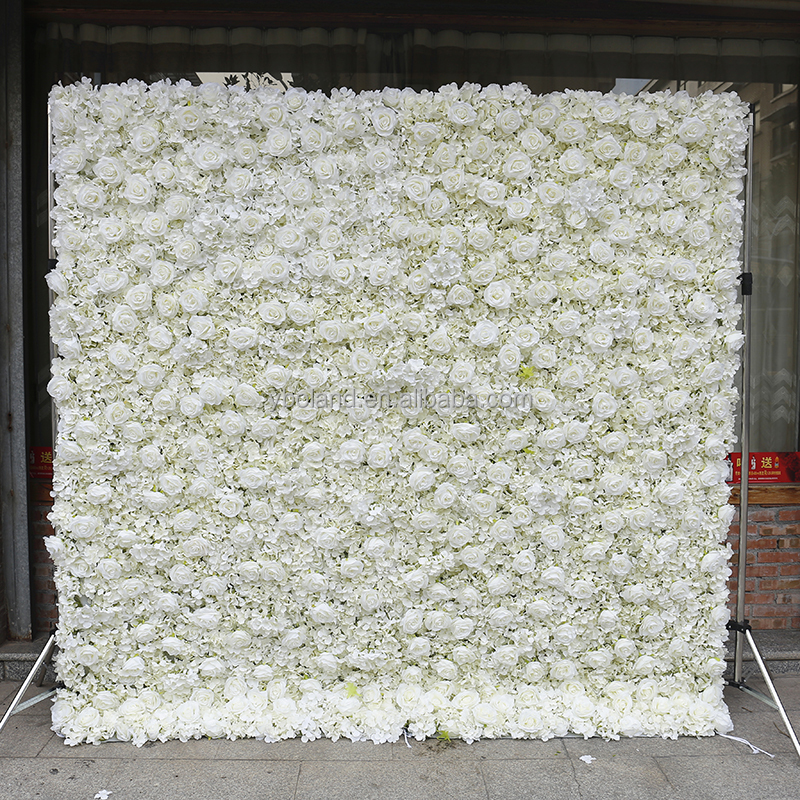 Mur de fleurs blanches 02