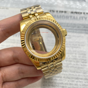 Custom Logo Full <strong>Gold</strong> 36mm 39mm Best <strong>Watch</strong> <strong>case</strong> and Band NH35 NH36 Movement Stainless Steel Strap Sapphire Glass <strong>Watch</strong> <strong>Case</strong> - Product Image 3