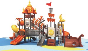 Tàu cướp biển Vườn Ươm thiết bị sân chơi trẻ em sân chơi ngoài trời công viên chủ đề Cướp biển và thiết bị giải trí trượt - Product Image 2