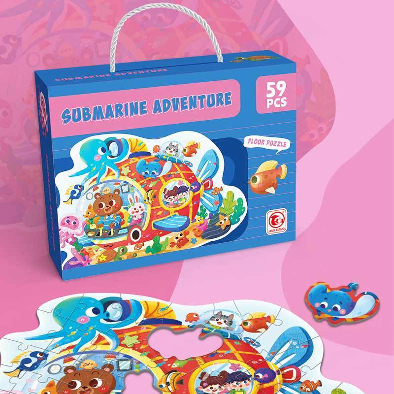 Puzzle sagomato da 59 pezzi: avventura sottomarina