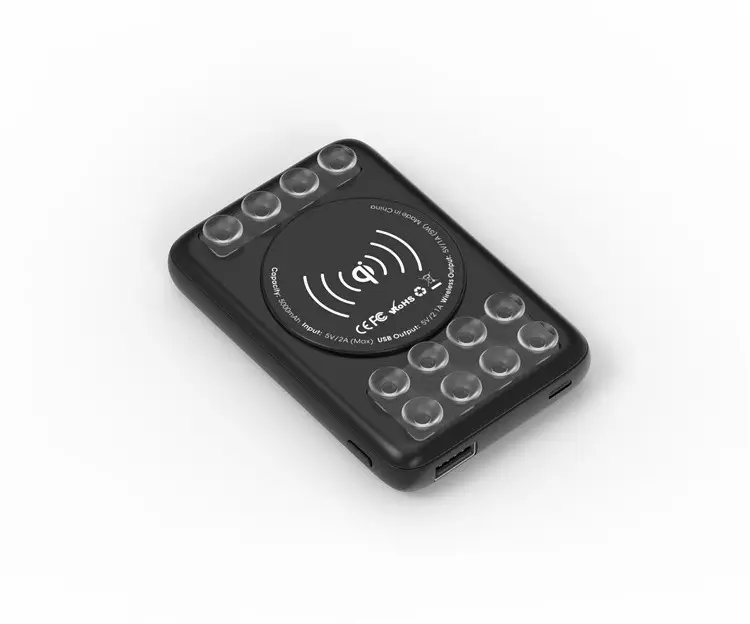 Small数量OEMギフトQi標準Portableミニ携帯電話Charger 4000mah強い吸引カップ付箋ワイヤレス電源銀行