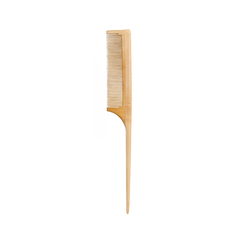 Wooden splicing pointed tail comb