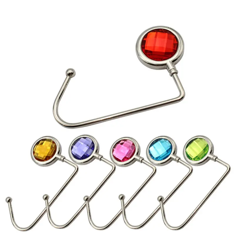 High Quality Customized Logo Crystal Handbag Hook Bag Purse Hook Handbag Hangers For Ladies