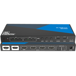 Conmutador de matriz 4x2 8K UHD HDMI 2,1 Con reducción automática y desincrustador de audio para sistema de cine en casa
