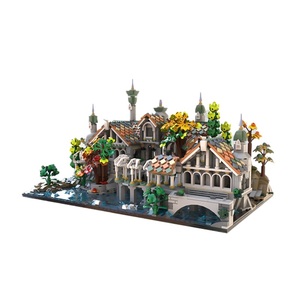 Funbuild MOC-182098 yüzüklerin efendisi yapı taşları 10316 Rivendell uzatma mimari modeli DIY çocuk tuğla oyuncaklar - Product Image 1
