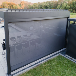 Anyhoo Ngoài Trời Retro Zip Theo Dõi Điện Cán Màn Trập Dù Để Che Nắng Được Xây Dựng-Trong Cài Đặt Chống Nắng Rèm & Màu - Product Image 2