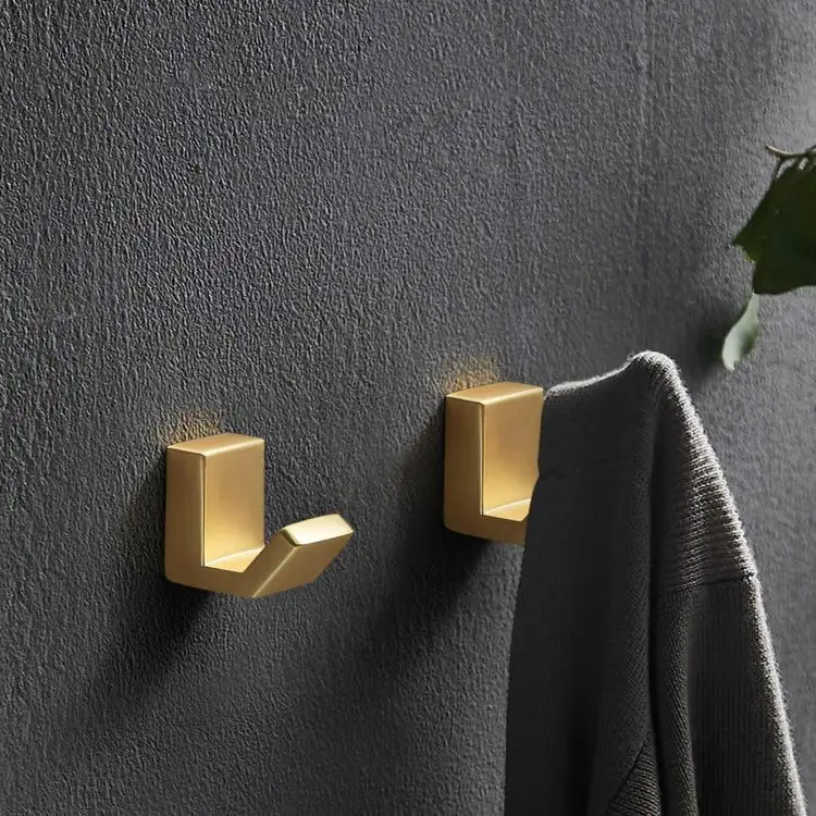 Modern emas dekoratif dipasang di dinding gantungan pintu sekrup kait mantel tersembunyi