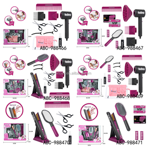 LKおもちゃファッションふりメイクセット女の子ビューティーサロンおもちゃキットふりヘアスタイリングセットブロードライヤー理髪店アクセサリー